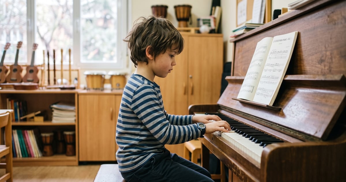 Cuando el piano suena en la infancia: qué dice la ciencia sobre música y aprendizaje