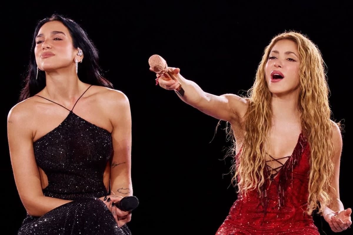 Shakira y Dua Lipa se encontraron en Madrid y la noche se llenó de lentejuelas, abrazos y una canción con historia