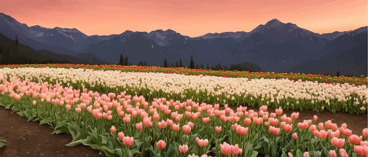 Trevelin se prepara para una nueva primavera de tulipanes: tres hectáreas, 30 variedades y un ticket de 45 mil pesos
