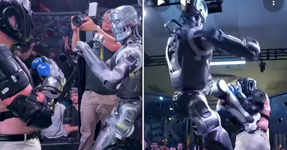 Combate real entre un influencer y robots humanoides en San Francisco: la Comisión Atlética intimó a la organizadora por operar sin autorización